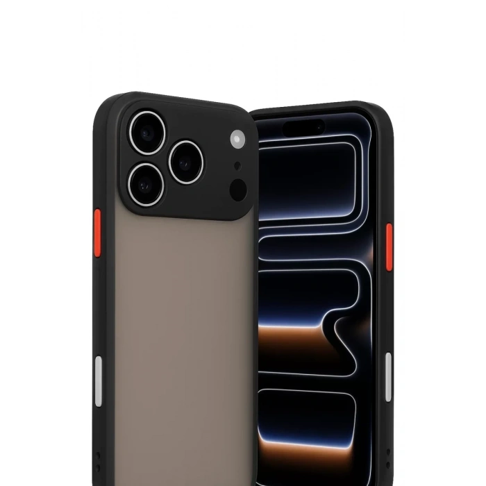 Apple iPhone 17 Pro Kılıf Montreal Silikon Kapak - Siyah