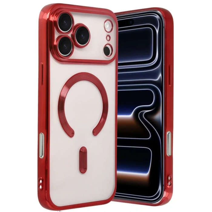 Apple iPhone 17 Pro Kross Magneticsafe Kapak - Kırmızı
