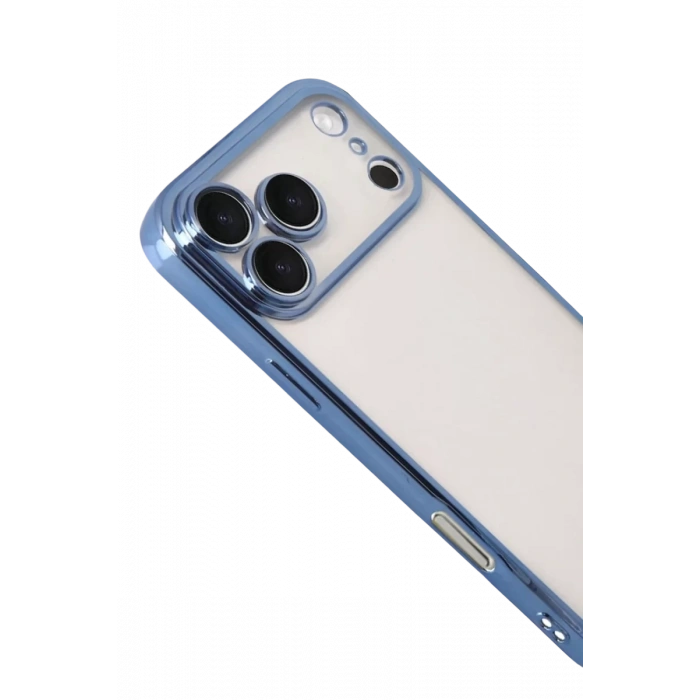 Apple iPhone 17 Pro Lensli Silikon - Açık Mavi