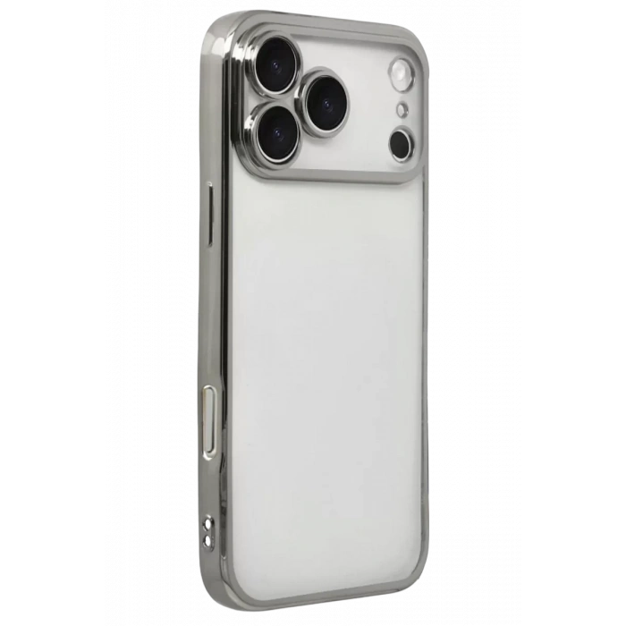Apple iPhone 17 Pro Lensli Silikon - Gümüş
