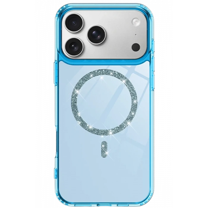 Apple iPhone 17 Pro Live Diamond Magsafe Kapak - Mavi