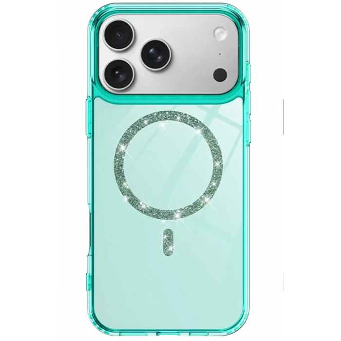 Apple iPhone 17 Pro Live Diamond Magsafe Kapak - Yeşil