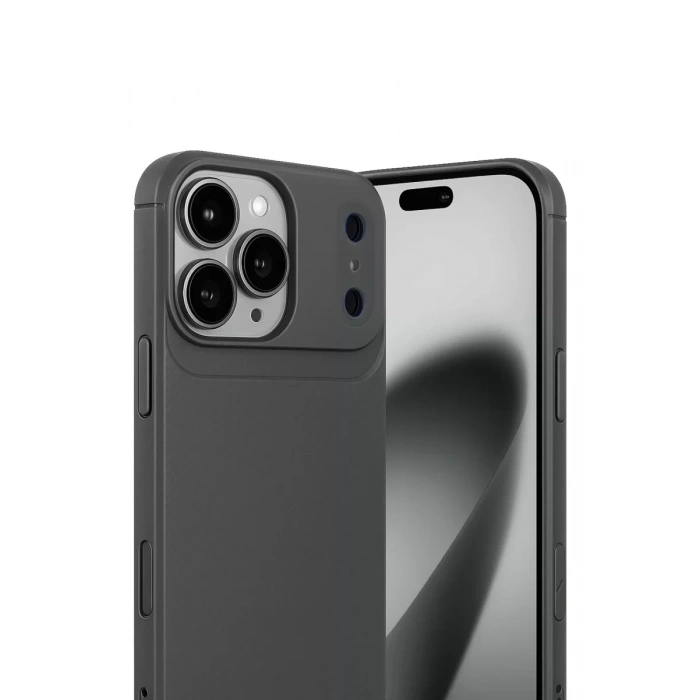 Apple iPhone 17 Pro Max Auto Focus Karbon Kapak - Gri
