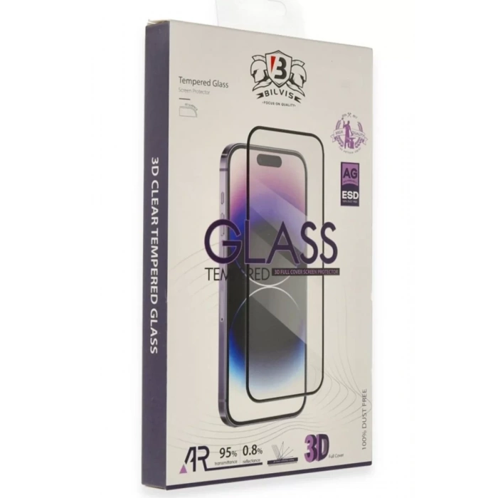 Apple iPhone 17 Pro Max Bilvis 3D Cam Ekran Koruyucu - Siyah