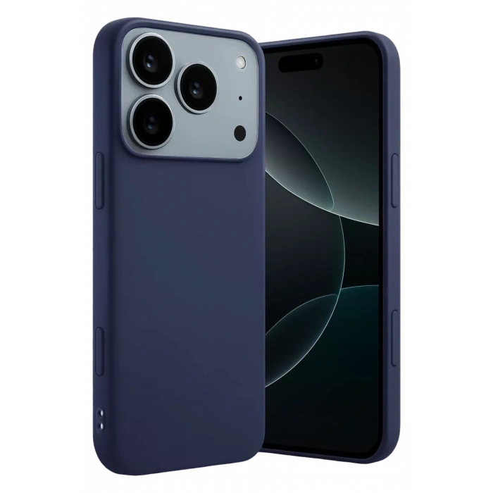 Apple iPhone 17 Pro Max First Silikon - Lacivert