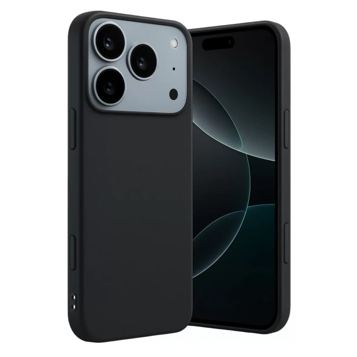 Apple iPhone 17 Pro Max First Silikon - Siyah