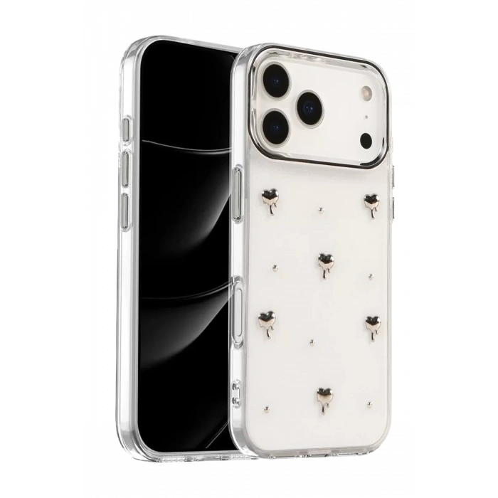 Apple iPhone 17 Pro Max Fiyonk Desenli Kapak - Desen 1