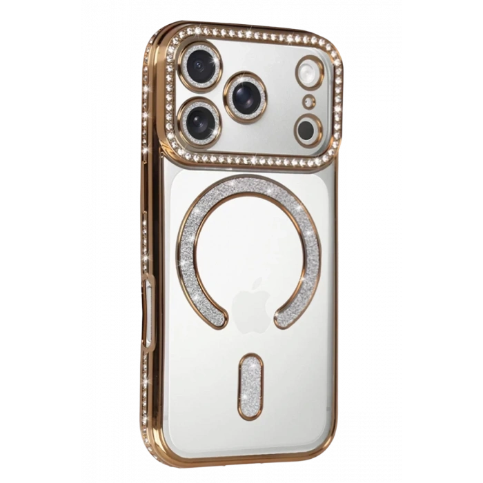 Apple iPhone 17 Pro Max Joke Simli Magneticsafe Kılıf - Gold