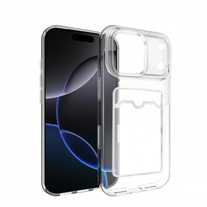 Apple iPhone 17 Pro Max Kart Şeffaf Silikon - Şeffaf