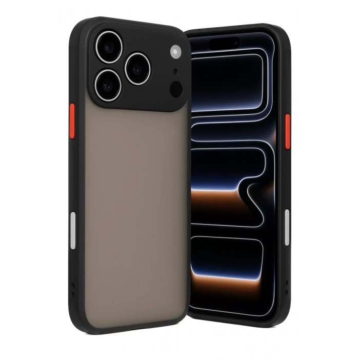 Apple iPhone 17 Pro Max Kılıf Montreal Silikon Kapak - Siyah