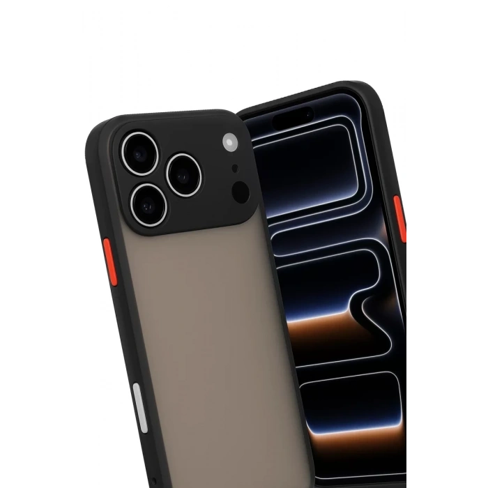 Apple iPhone 17 Pro Max Kılıf Montreal Silikon Kapak - Siyah