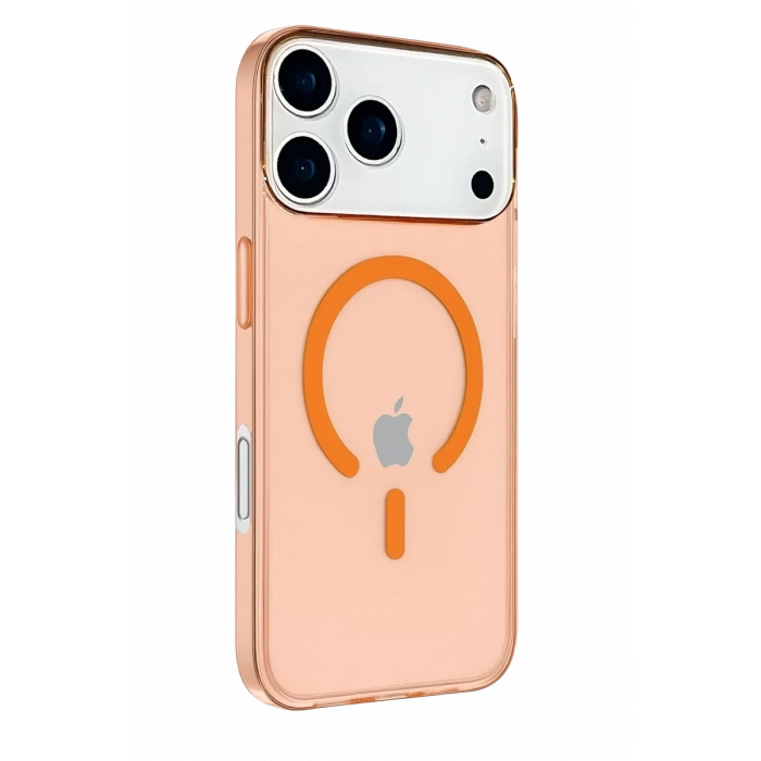 Apple iPhone 17 Pro Max Kılıf Pc Real Magsafe Kapak - Turuncu