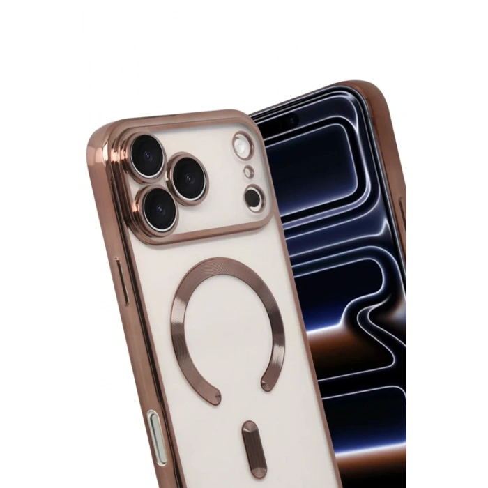 Apple iPhone 17 Pro Max Kross Magneticsafe Kapak - Çöl Titanyum