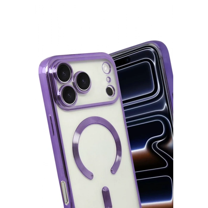 Apple iPhone 17 Pro Max Kross Magneticsafe Kapak - Mor