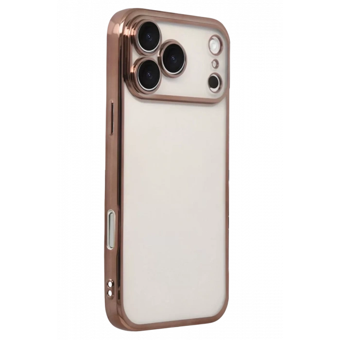 Apple iPhone 17 Pro Max Lensli Silikon - Çöl Titanyum