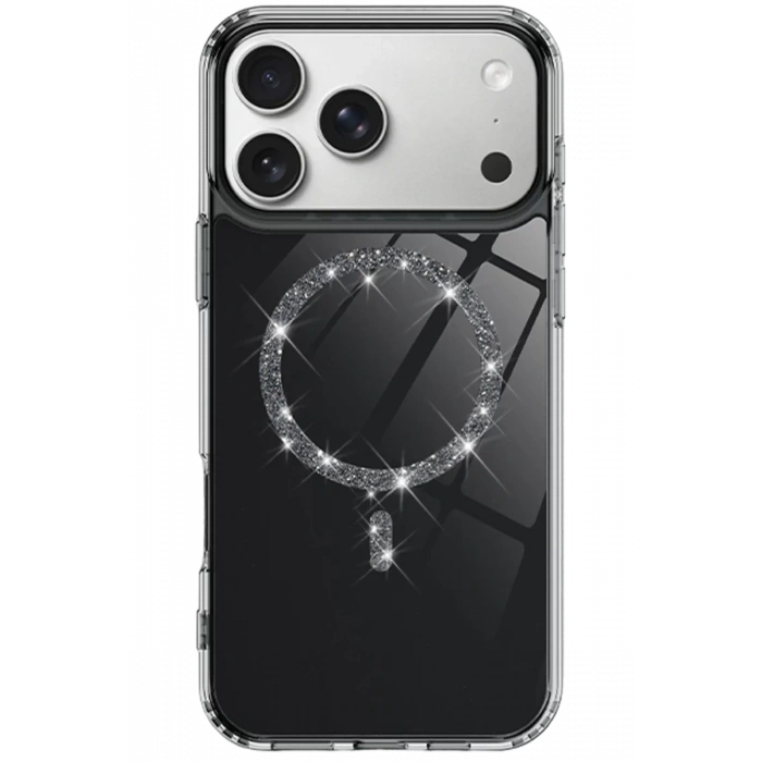 Apple iPhone 17 Pro Max Live Diamond Magsafe Kapak - Siyah