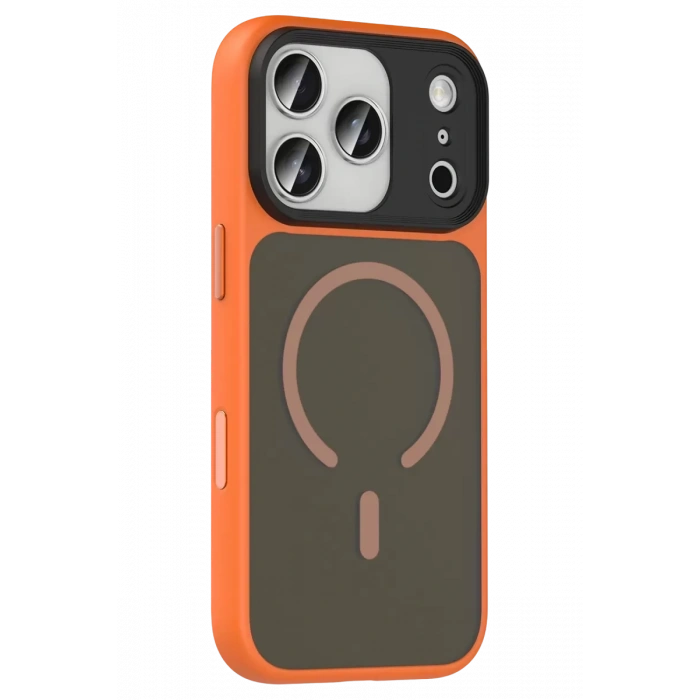 Apple iPhone 17 Pro Max Megane Magsafe Kapak - Turuncu
