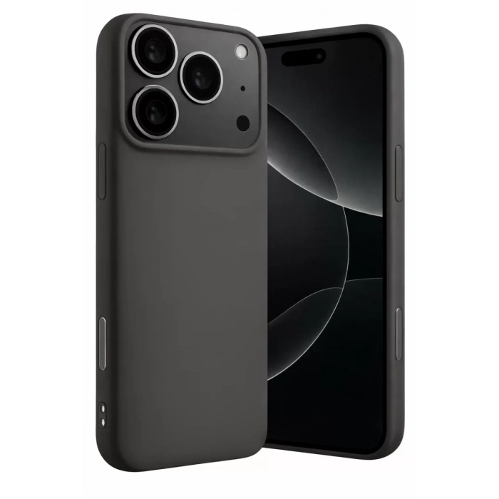 Apple iPhone 17 Pro Max Nano içi Kadife Silikon - Gri
