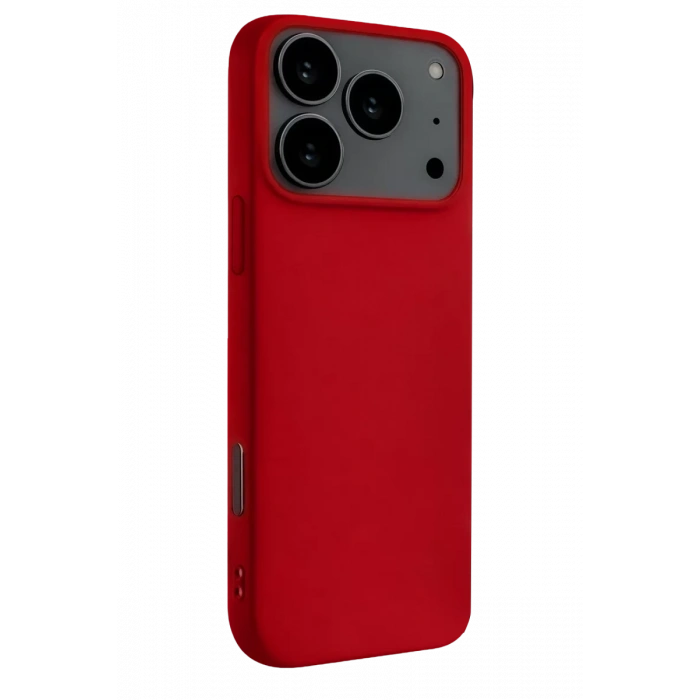 Apple iPhone 17 Pro Max Nano içi Kadife Silikon - Kırmızı