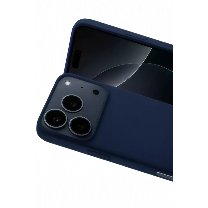 Apple iPhone 17 Pro Max Nano içi Kadife Silikon - Lacivert