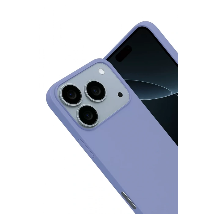 Apple iPhone 17 Pro Max Nano içi Kadife Silikon - Lila