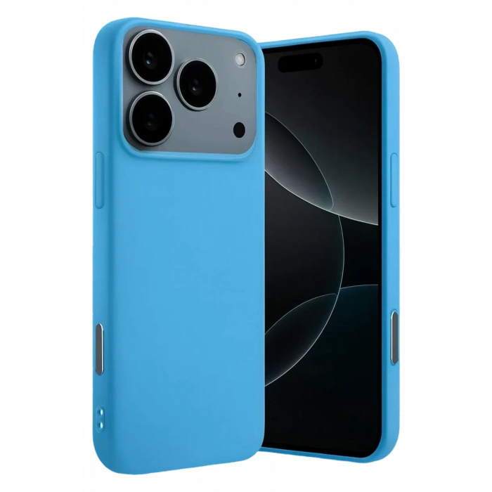 Apple iPhone 17 Pro Max Nano içi Kadife Silikon - Mavi