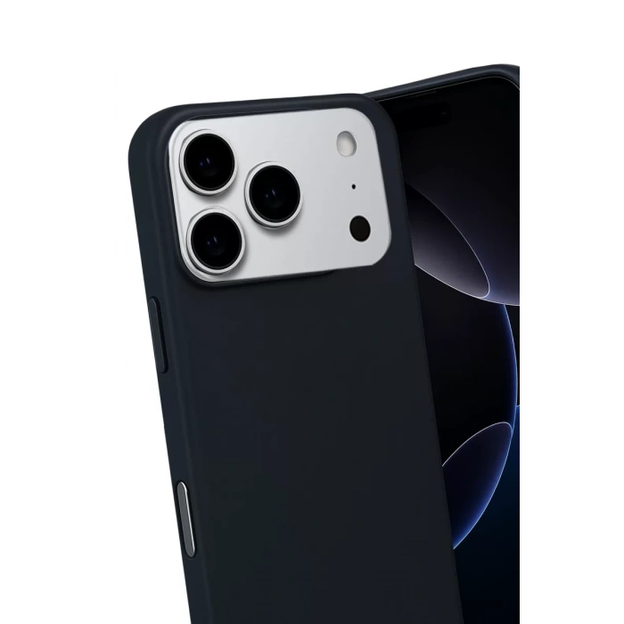 Apple iPhone 17 Pro Max Nano içi Kadife Silikon - Siyah
