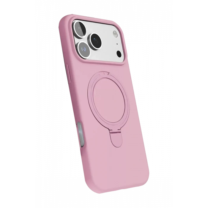 Apple iPhone 17 Pro Max Regal Magsafe Standlı Kapak - Açık Pembe