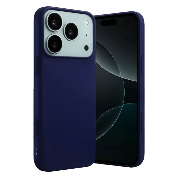 Apple iPhone 17 Pro Nano içi Kadife Silikon - Lacivert