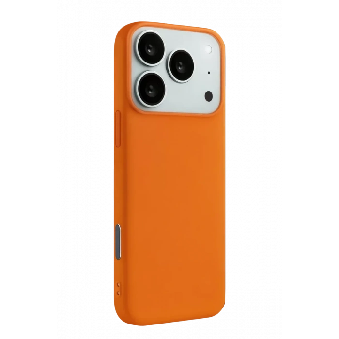 Apple iPhone 17 Pro Nano içi Kadife Silikon - Turuncu