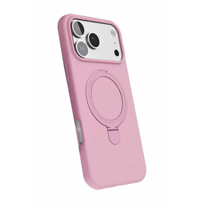 Apple iPhone 17 Pro Regal Magsafe Standlı Kapak - Açık Pembe