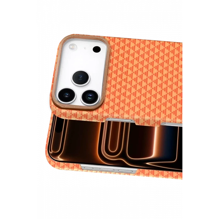 Apple iPhone 17 Pro Vega Magsafe Kapak - Parlak Turuncu