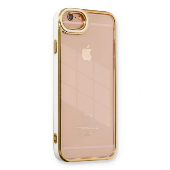 Apple iPhone 6 Kılıf Liva Lens Silikon - Beyaz
