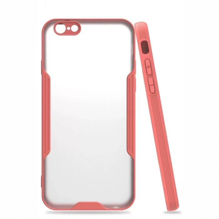 Apple iPhone 6 Kılıf Platin Silikon - Pembe