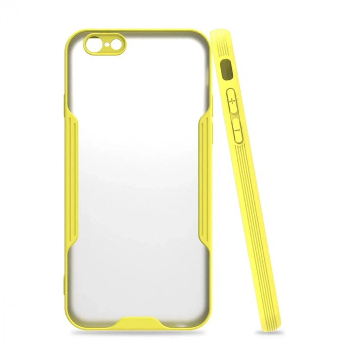 Apple iPhone 6 Kılıf Platin Silikon - Sarı