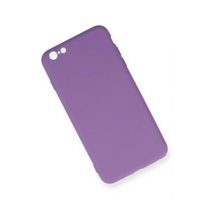 Apple iPhone 6 Plus Kılıf Nano içi Kadife Silikon - Mor