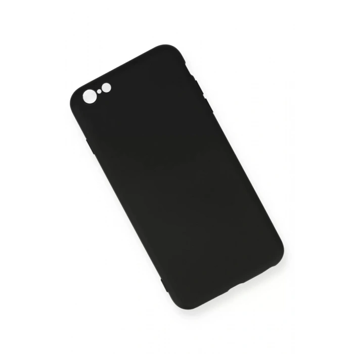 Apple iPhone 6 Plus Kılıf Nano içi Kadife Silikon - Siyah