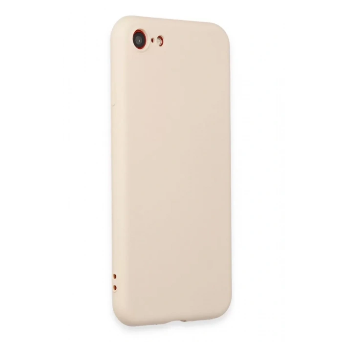 Apple iPhone 7 Kılıf First Silikon - Krem