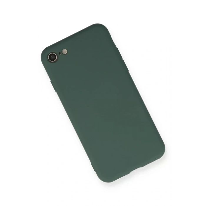 Apple iPhone 7 Kılıf Nano içi Kadife Silikon - Koyu Yeşil