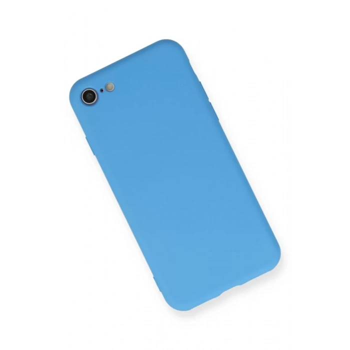 Apple iPhone 7 Kılıf Nano içi Kadife Silikon - Mavi
