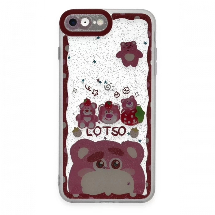 Apple iPhone 7 Kılıf Sweet Desenli Silikon Kapak - Pembe