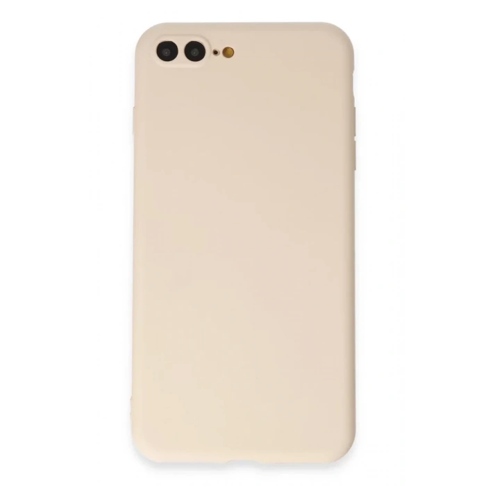 Apple iPhone 7 Plus Kılıf First Silikon - Krem
