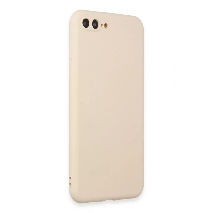 Apple iPhone 7 Plus Kılıf First Silikon - Krem