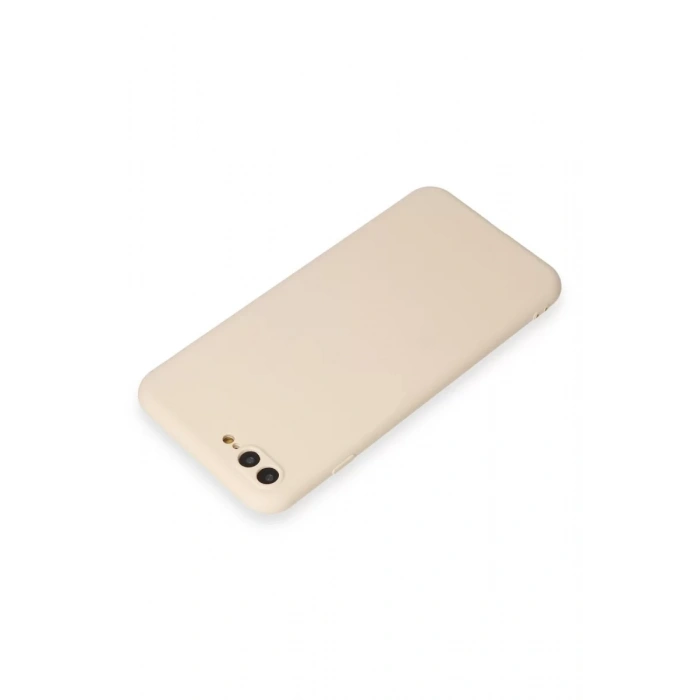 Apple iPhone 7 Plus Kılıf First Silikon - Krem