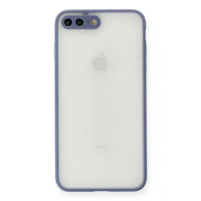 Apple iPhone 7 Plus Kılıf Montreal Silikon Kapak - Gri