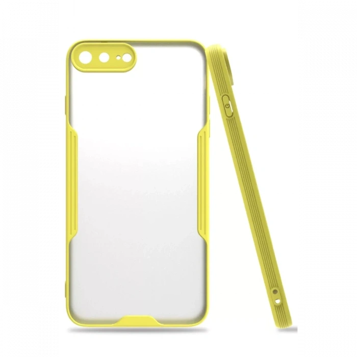 Apple iPhone 7 Plus Kılıf Platin Silikon - Sarı