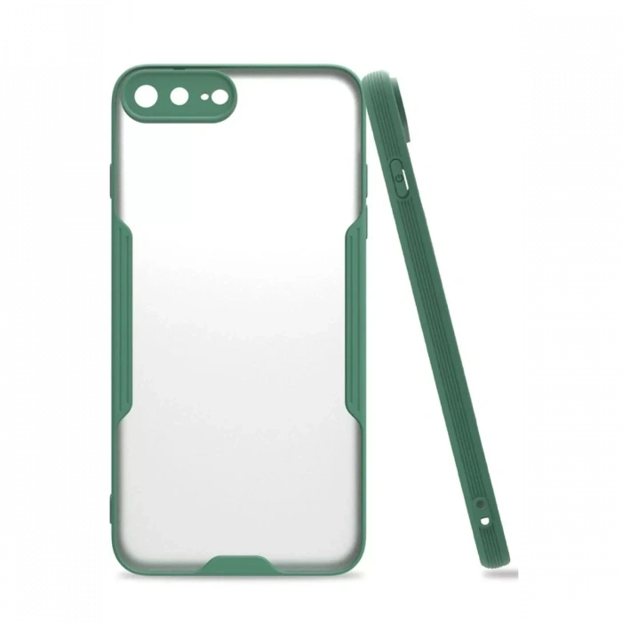 Apple iPhone 7 Plus Kılıf Platin Silikon - Yeşil