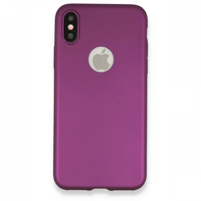 Apple iPhone X Kılıf First Silikon - Mürdüm