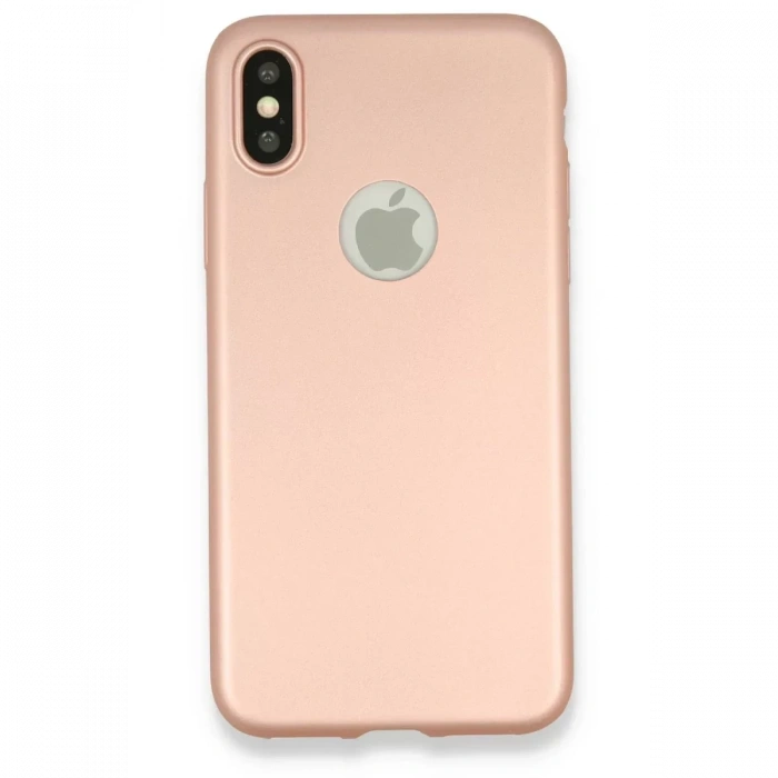 Apple iPhone X Kılıf First Silikon - Rose Gold