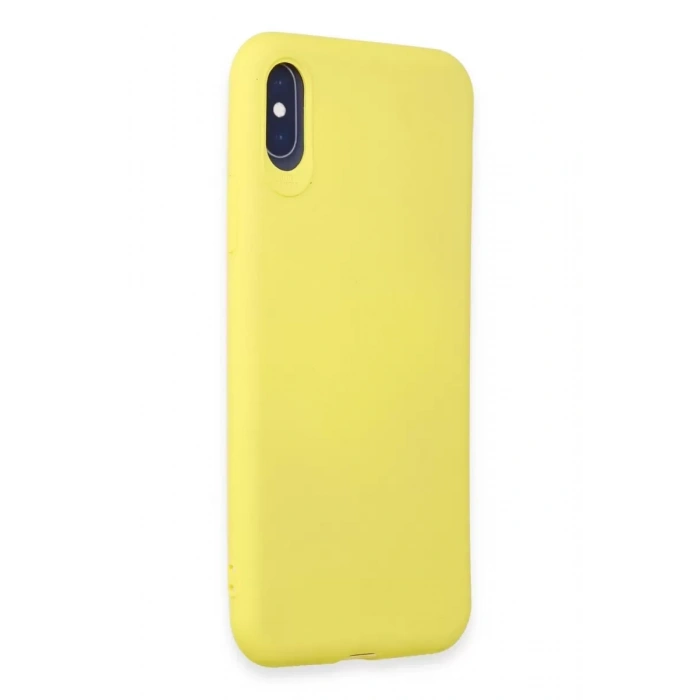 Apple iPhone X Kılıf First Silikon - Sarı